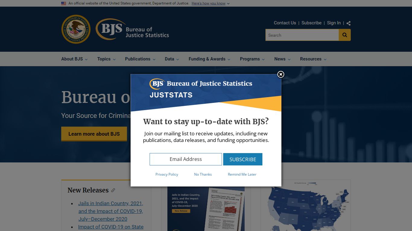 Bureau of Justice Statistics (BJS) - Local jail inmates and jail facilities